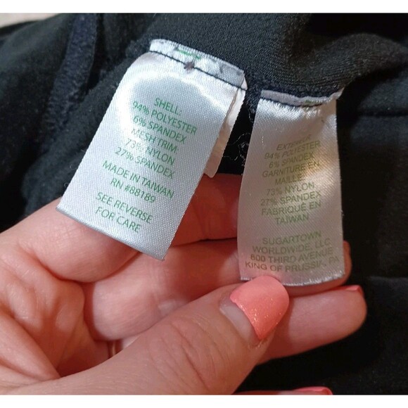 Lilly Pulitzer Myria Velour High Rise Leggings Onyx Black Size XL Athletic Soft - Picture 7 of 8